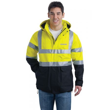 SJ799S, Small, Safety Yellow, Chest, Schwing Cap Silver.